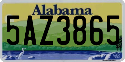 AL license plate 5AZ3865