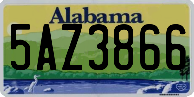 AL license plate 5AZ3866