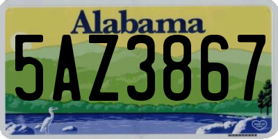AL license plate 5AZ3867