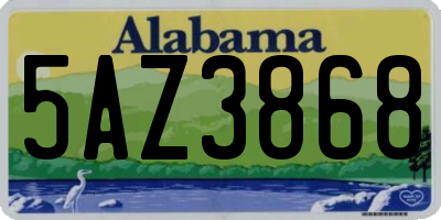 AL license plate 5AZ3868