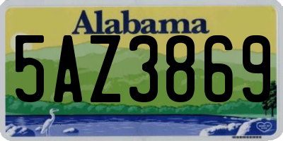 AL license plate 5AZ3869