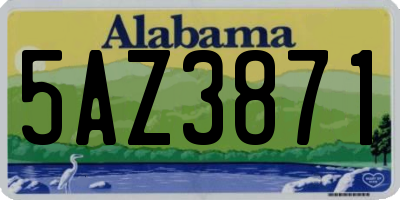 AL license plate 5AZ3871