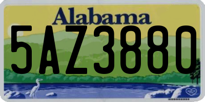 AL license plate 5AZ3880