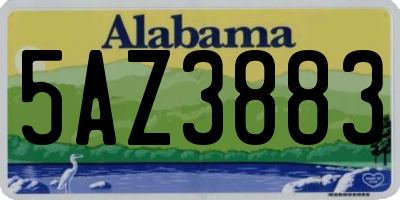 AL license plate 5AZ3883