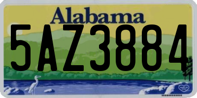 AL license plate 5AZ3884