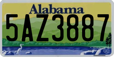 AL license plate 5AZ3887