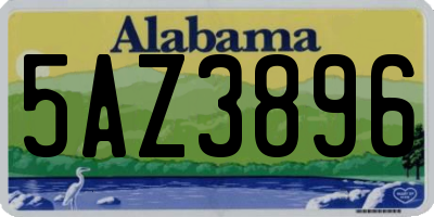 AL license plate 5AZ3896