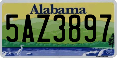 AL license plate 5AZ3897