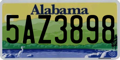 AL license plate 5AZ3898