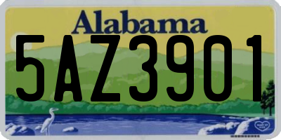 AL license plate 5AZ3901