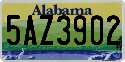 AL license plate 5AZ3902