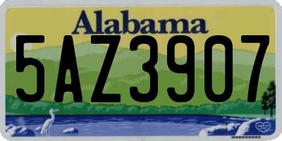 AL license plate 5AZ3907
