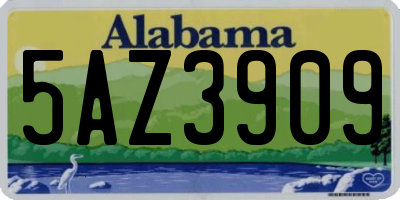 AL license plate 5AZ3909
