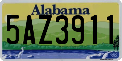 AL license plate 5AZ3911