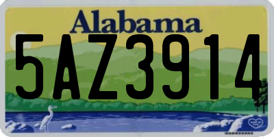 AL license plate 5AZ3914