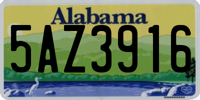 AL license plate 5AZ3916