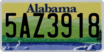 AL license plate 5AZ3918