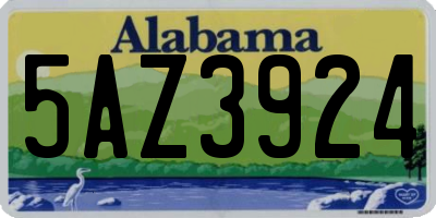 AL license plate 5AZ3924