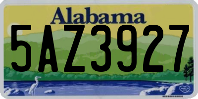AL license plate 5AZ3927