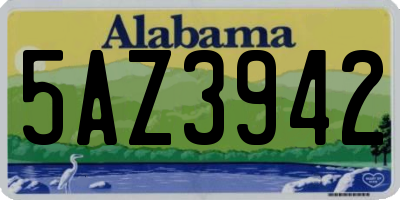 AL license plate 5AZ3942