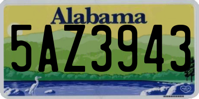 AL license plate 5AZ3943