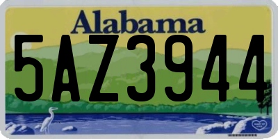 AL license plate 5AZ3944