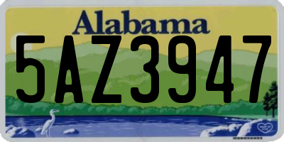 AL license plate 5AZ3947