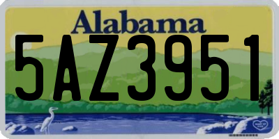 AL license plate 5AZ3951
