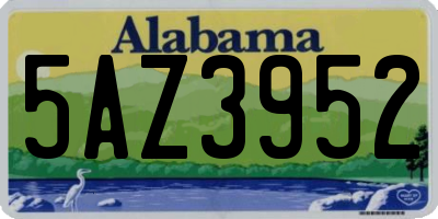 AL license plate 5AZ3952