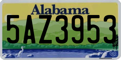 AL license plate 5AZ3953