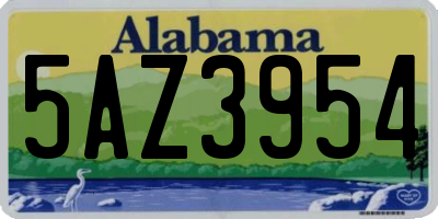 AL license plate 5AZ3954