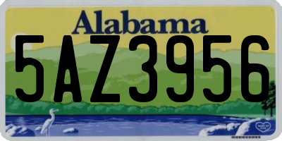 AL license plate 5AZ3956