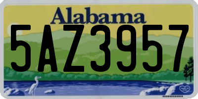 AL license plate 5AZ3957