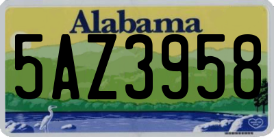 AL license plate 5AZ3958