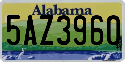AL license plate 5AZ3960