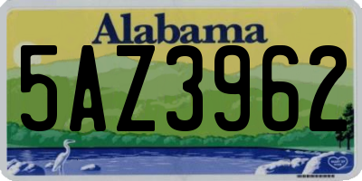 AL license plate 5AZ3962