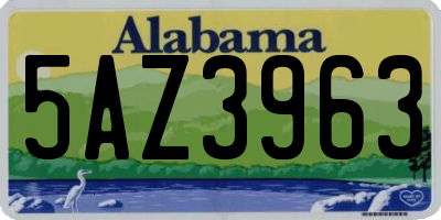 AL license plate 5AZ3963
