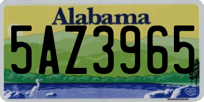 AL license plate 5AZ3965