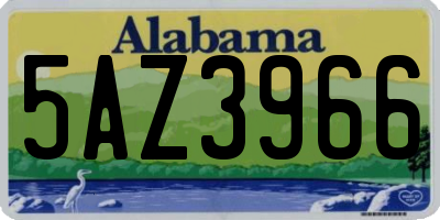 AL license plate 5AZ3966
