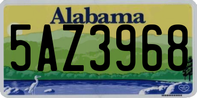 AL license plate 5AZ3968