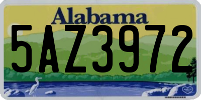 AL license plate 5AZ3972