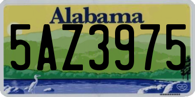 AL license plate 5AZ3975