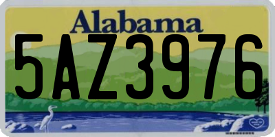 AL license plate 5AZ3976