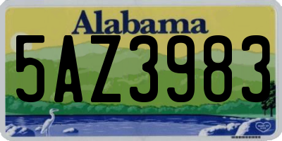 AL license plate 5AZ3983