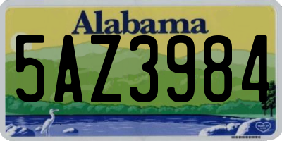 AL license plate 5AZ3984