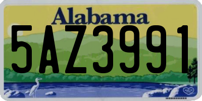 AL license plate 5AZ3991