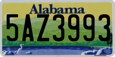 AL license plate 5AZ3993