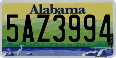 AL license plate 5AZ3994