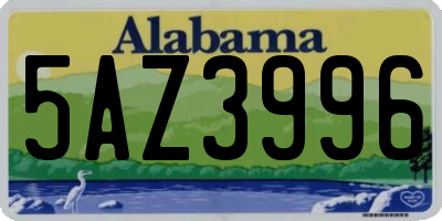 AL license plate 5AZ3996
