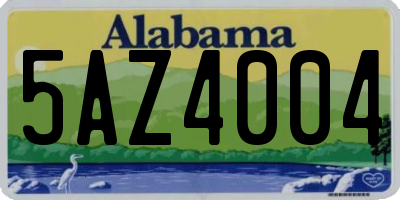 AL license plate 5AZ4004